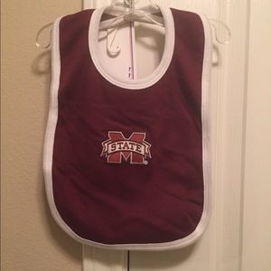 MSU Unisex Bib Maroon with White Trim, NWT